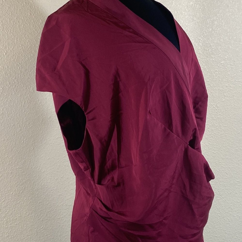 New Worthington Woman Color Burgundy Blouse Size 1X - Picture 5 of 13